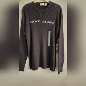 DKNY JEANS NEW MEN'S PULOVER BLACK COLOR SIZE US XL